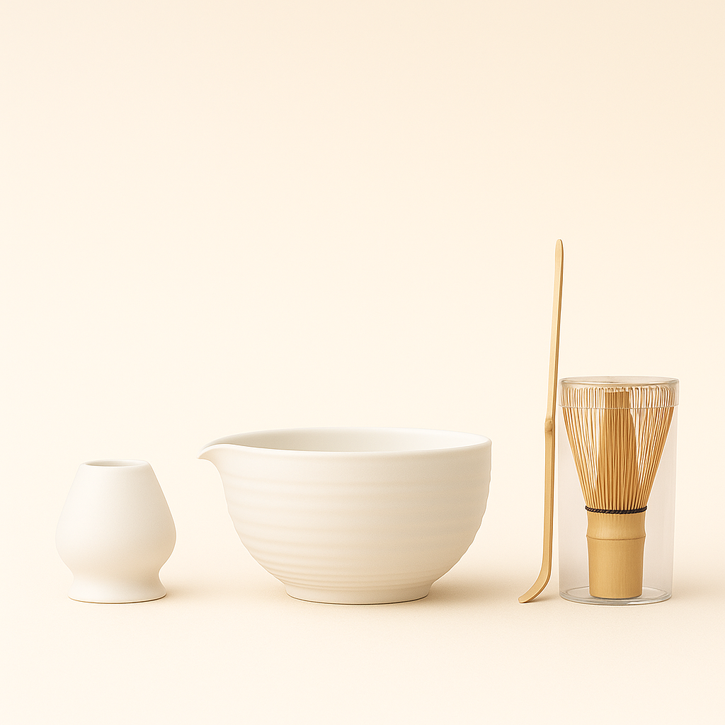 Ensemble Matcha Zen – Bol et Support en Céramique & Accessoires
