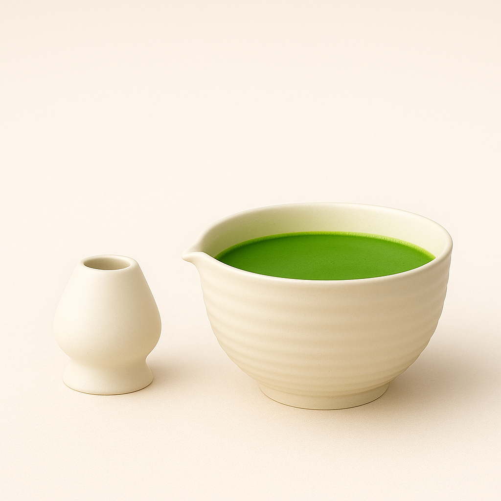 Set Matcha Zen – Bol & Support en Céramique Artisanale