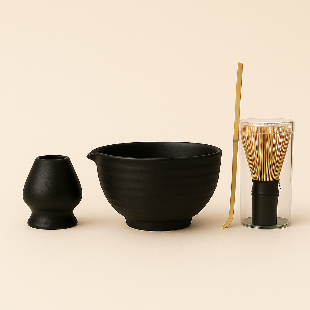 Ensemble Matcha Zen – Bol et Support en Céramique & Accessoires